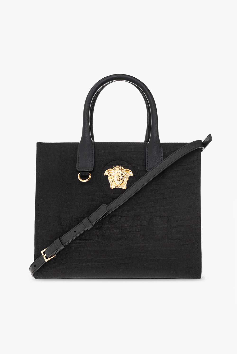 Black Shopper bag with logo Versace - Vitkac Italy